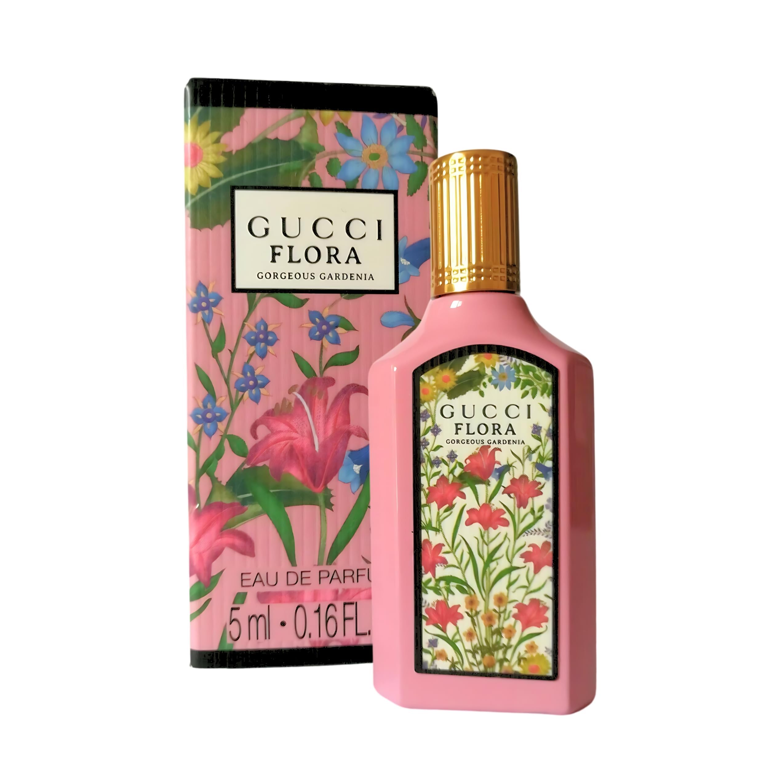 Gucci Flora Gorgeous Gardenia Perfume for Women EDP Mini Splash Top 0.16 Fl Oz Gucci Flora Gorgeous Gardenia Perfume for Women EDP Mini Splash Top 0.16 Fl Oz