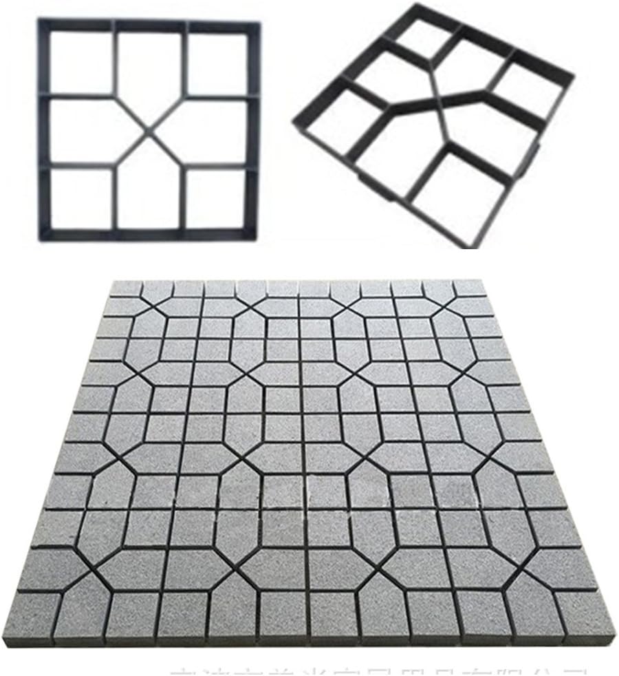 GEZICHTA Walk Maker Mould,15.75' Pavement Stone Mold Paving Concrete Mould Stepping Stone Mold Garden Lawn Pathmate Stone Mold