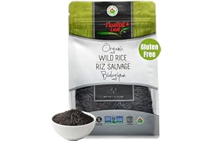 Floating Leaf Long Grain Black Rice Organic | Non-GMO & Gluten free Rice | Wild Rice Riz Sauvage (Pack of 1) 300g | Vegan, Ko