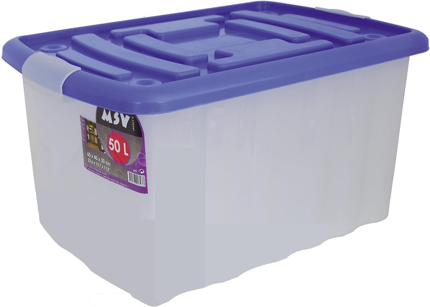 MSV Caja De Ordenacion 50L 60 X 40 X 30 Cm Azul 50 L: Amazon.es: Hogar