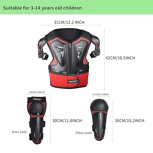 Kids Motorcycle Armor Suit Dirt Bike Gear Chest Protector