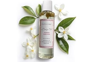 Olivia Care Jasmine Gardenia Body Oil Vegan & Natural Oil For Women | Hydrating & Moisturizing After Bath Oil - with VITAMIN E, K & Omega Fatty Acids Reduce Dry Skin - 4 OZ