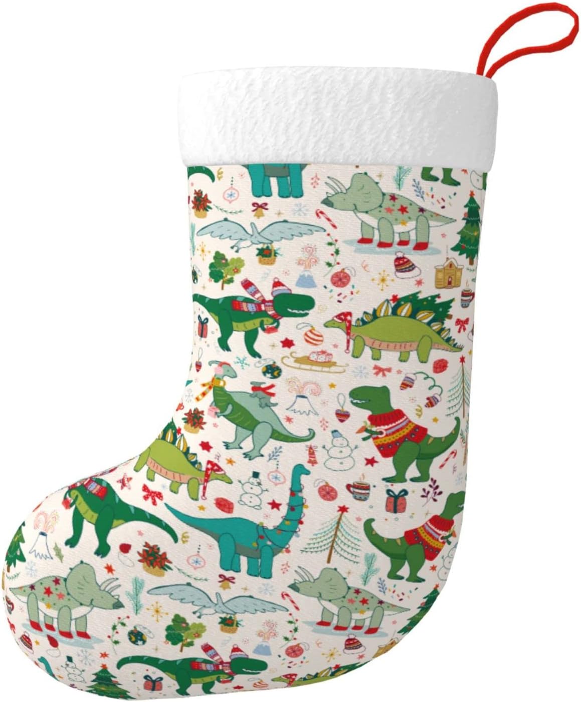 Stockings & Holders - Eitqtbea Cute Christmas Dinosaur Christmas Stockings Fireplace Hanging Socks Holders Ornament for Family Xmas Tree Party Holiday Decoration Gift