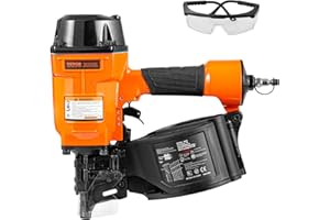 VEVOR Coil Siding Nailer MCN70, 1-3/4" to 2-3/4" 15 Degree Pneumatic Siding Nail Gun, 70-120PSI Air Coil Nailer for Pallet, C