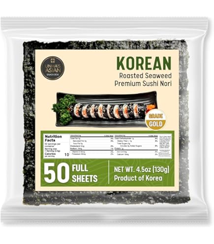 Amazon.com : Sushi Nori Seaweed | Lab Tested | South Korean | Top