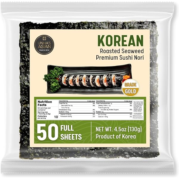Amazon.com : Sushi Nori Seaweed | Lab Tested | South Korean | Top