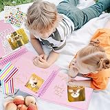 Miaikoe DIY Scrapbook Album 20.5x20.5 cm Kraft Pink 20 Sheets Spiral Binding view 6