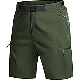 Haimont Men's Hiking Cargo Shorts 9" Lightweight Quick Dry Tactical Shorts 5 Zipper Pockets Fishing Travel Camping