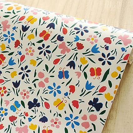 Simplelife4u Colorful Butterfly Floral Contact Paper Peel Stick