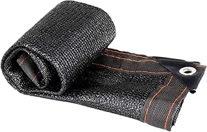 Sunblock Shade Cloth, Plant Covers,90% Black Sun Mesh,Garden Netting UV Resistant Net with More Than 10 Aluminum Grommets Easier to Hang,for Greenhouse Flowers Plants Patio Lawn Mesh (9.8 x 6.5FT)