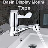 eTrademart 2pcs Bathroom Taps Pair 1/2 BSP Chrome Lever Separate Hot Cold view 6