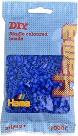 Hama 207-08 Beads Blue 1000 Midi Beads Official Brand