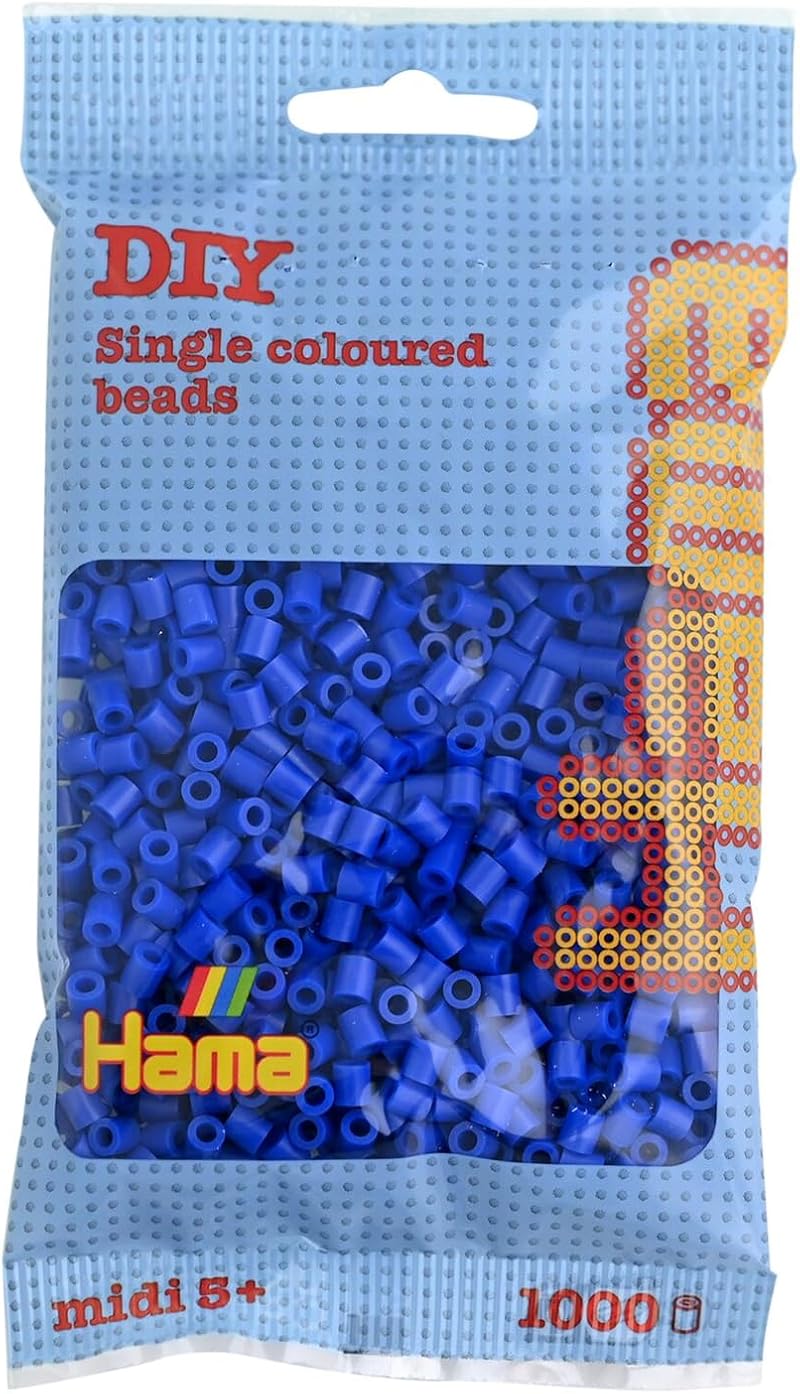 Hama 207-08 Beads Blue 1000 Midi Beads Official Brand