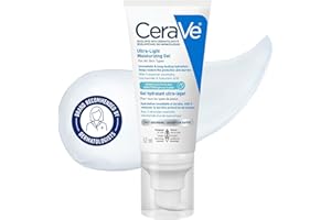 CeraVe Ultra-Light Moisturizing Gel Cream, Lightweight Face Moisturizer with Ceramides, Niacinamide & Hyaluronic Acid. Oil Fr