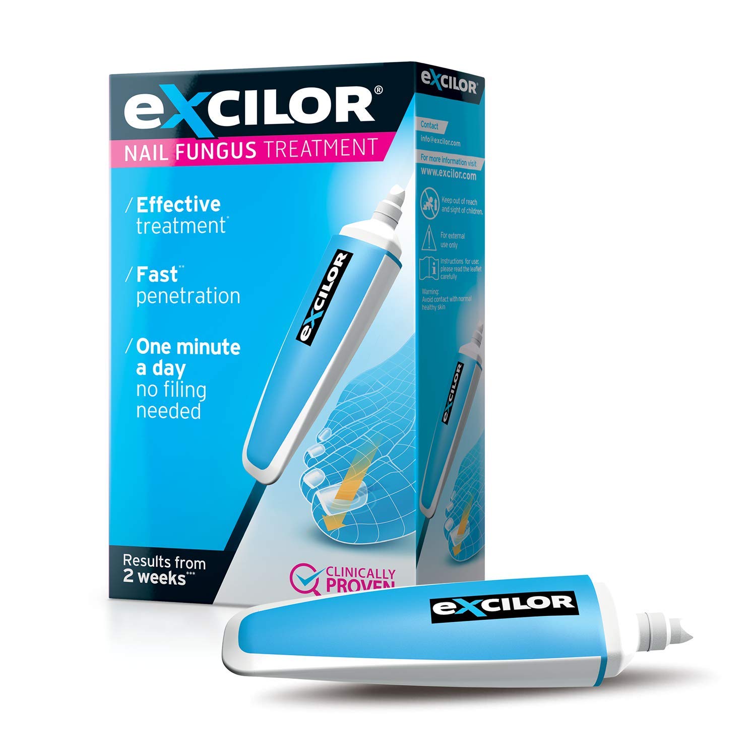Excilor Nail Fungus Treatment Pen, Anti-Fungal Nail Treatment to Repair, Restore, and Maintain Healthy Fingernails and Toenails