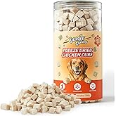 Jungle Calling Freeze Dried Chicken Cat & Dog Treats, Single Ingredient Chicken Bites for Cats & Dogs, High Protein Pet Training Treats, Edible Organic Food Topper, 10.58 oz