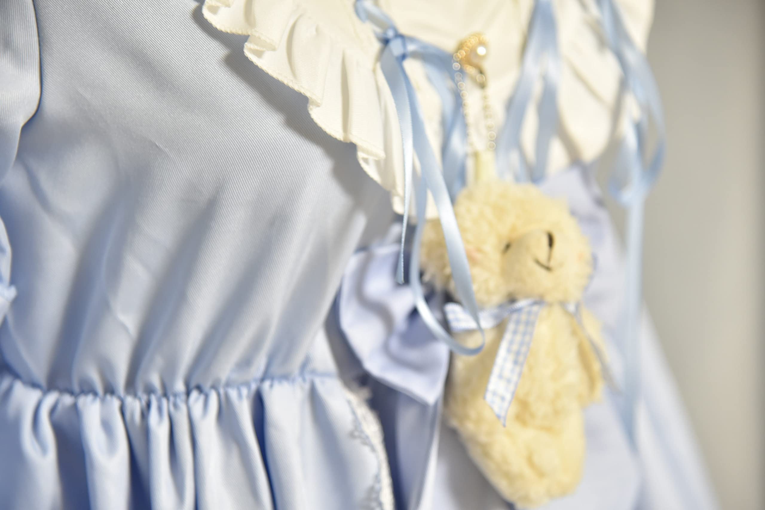 Girls Lolita Princess Dress Kawaii Long Sleeve Chiffon Skirt Cute Girl Dress Sky Blue