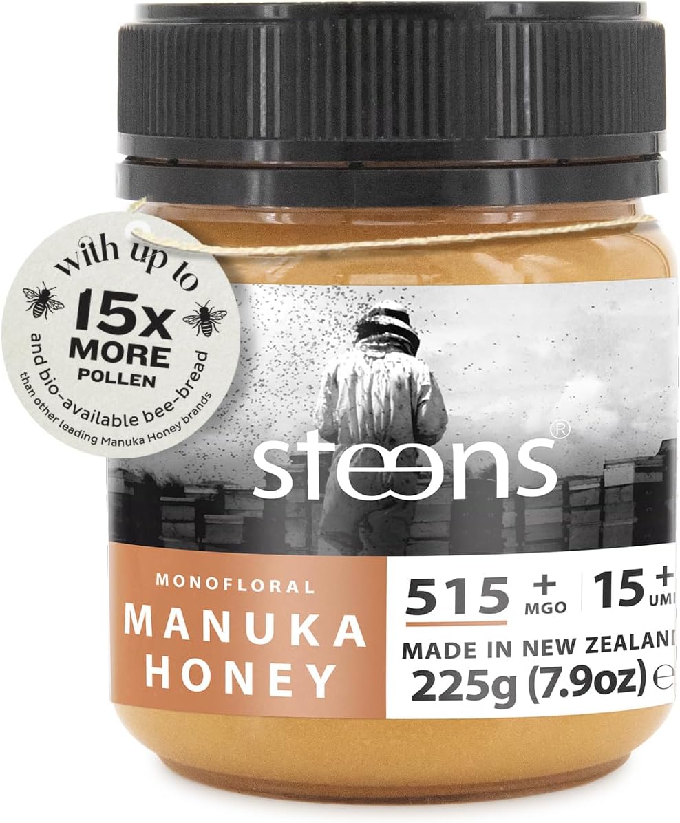 Steens Manuka Honey MGO 515+ UMF 15+ Pure Raw 225g NZ Bottled Sealed