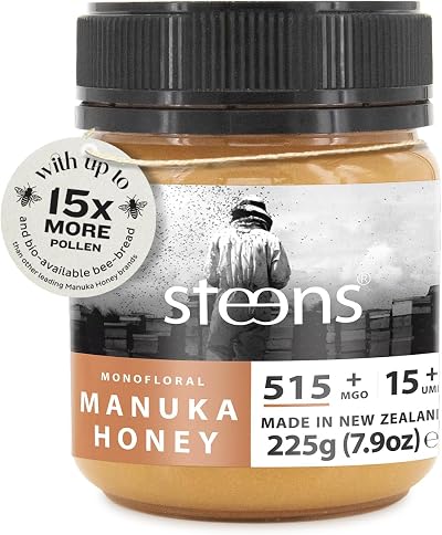 Steens Manuka Honey MGO 515+ UMF 15+ Pure Raw 225g NZ Bottled Sealed