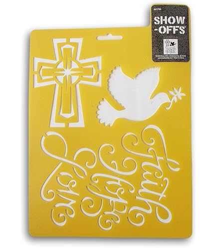 16 Pcs Christian Inspirational Stencils Painting On Wood, Bible Sign Motivational Saying Faith God Fidence Be Still Reusable Painting Stencils Diy Farmhouse Wood Signs For Home Office Decor P 38353749 - View #5