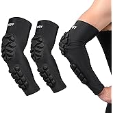 HAIYUE Padded Arm Sleeves Elbow Forearm Crashproof Pads Compression Protection for Football Volleyball Basketball 2 Pack