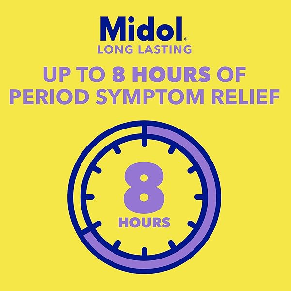 MIDOL LONG LASTING RELIEF 20CT: MIDOL LONG LASTING RELIEF, MENSTRUAL SYMPTOM RELIEVER & FEVER REDUCER, CAPLETS WITH ACETAMINOPHEN FOR MENSTRUAL PAIN RELIEF – 20 COUNT (PACKAGING MAY VARY)