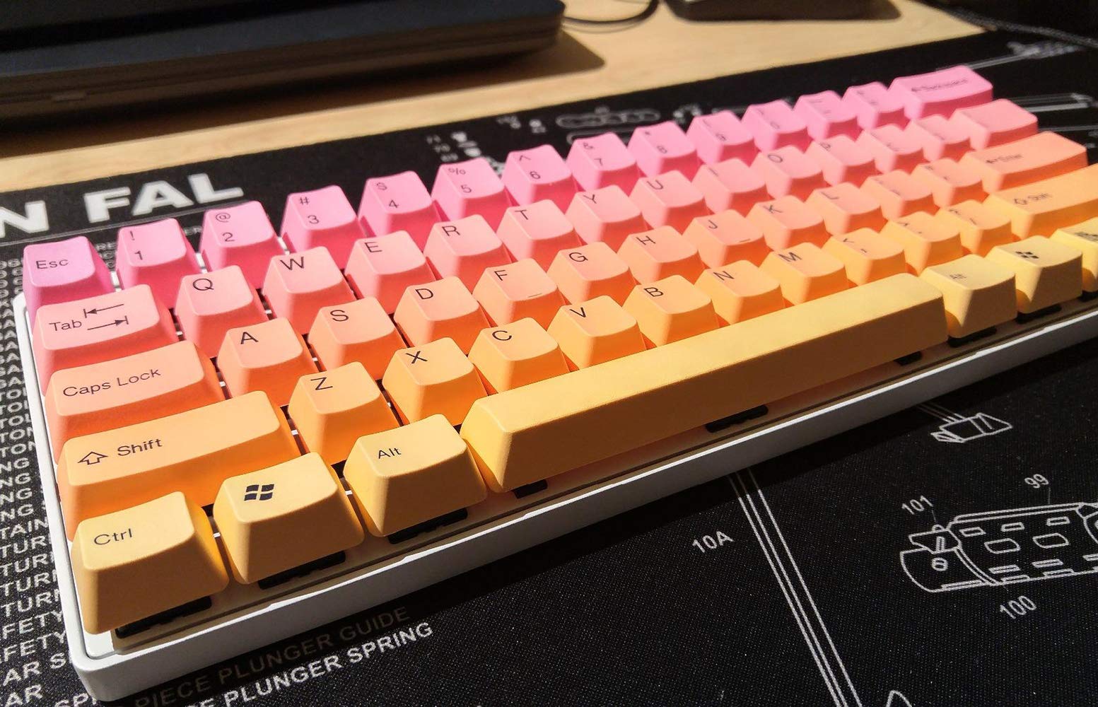 Tai Hao Sunshine Pbt Double Shot Keycap Set 104 Keys Sunset Key Caps For Cherry Mx Switch Mechanical Keyboard With Key Puller 104 Keys Sunshine Buy Online In India At Desertcart In Productid