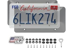 BLVD-LPF OBEY YOUR LUXURY 2 Unbreakable License Plate Bubble Covers 4 Holes Universal Fitment Choose Your Shield Color (Gray)