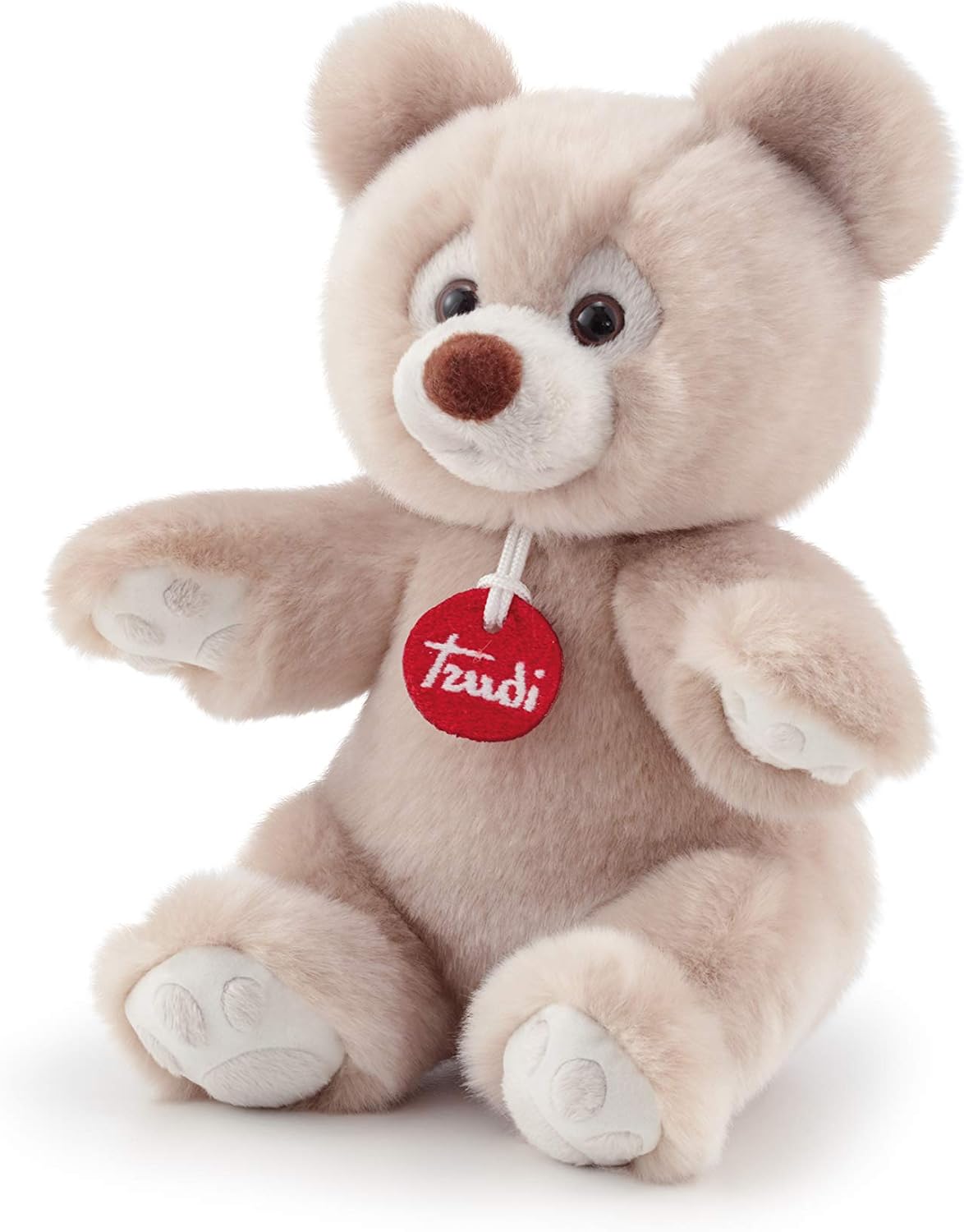 Trudi Beige Brando bear Plush toy gift for Christmas birthday and Valentine's Day. Plush bear, Multicolor