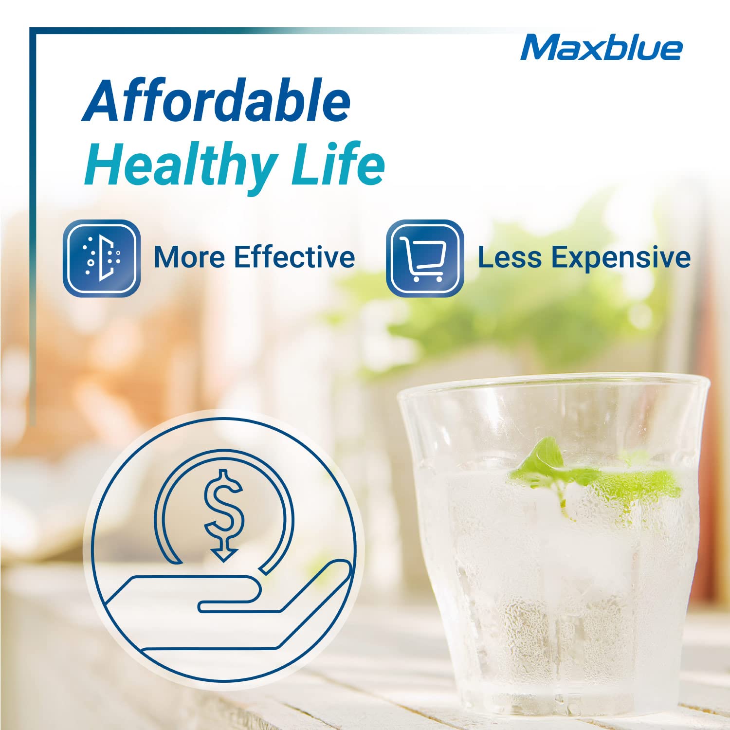 Maxblue Replacement for GE® RPWFE®, RPWF (with CHIP) Refrigerator Water Filter, Compatible with WSG-4, WF277, GFE28GMKES, PFE28KBLTS, GFD28GSLSS, PWE23KSKSS, GYE22HMKES, DFE28JSKSS