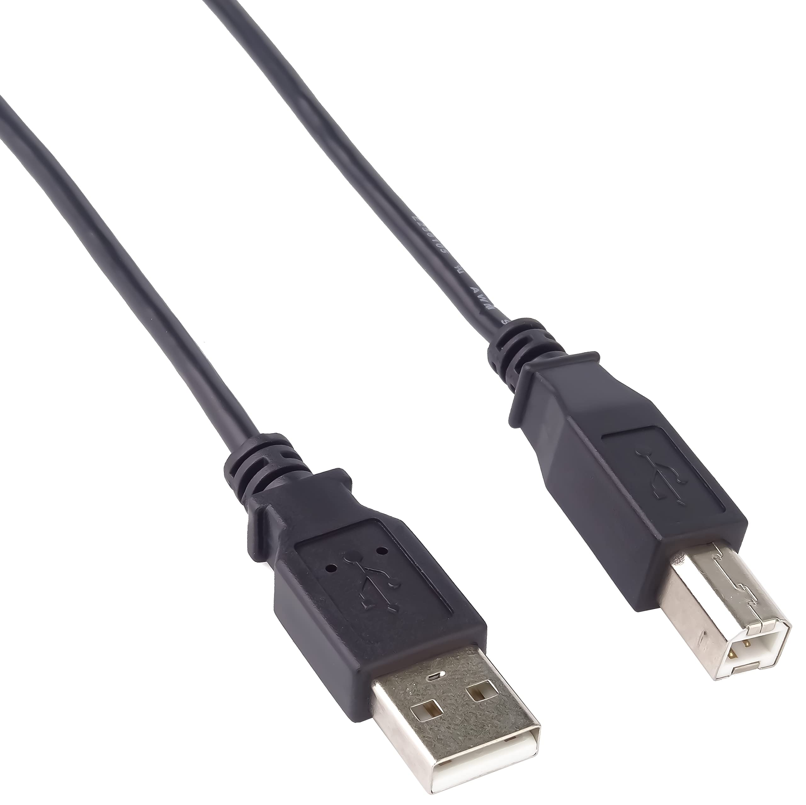 PremiumCord USB 2.0 High Speed Cable M/M 3 m, A Male to B Male, USB Connection Cable for Scanners etc., Double Shielded, AWG28, Colour Black, Length 3 m