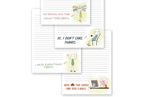 ZICOTO Super Funny Notepads That Will Make You Laugh - A Hilarious Christmas Gift for Your Women Coworkers - Cute Office Supplies Memo Note Pads Add a Little Humor into The Work Day at Office