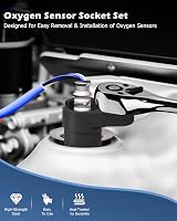 DAYUAN 5 pcs O2 Oxygen Sensor Socket Set Wrench Remover Tool Thread Chaser view 2