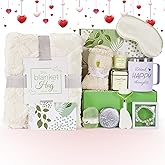 Birthday Gifts Basket for Women, 11 PCS Care Package with Luxury Blanket and Tumbler, Relaxing Spa Self Care Gifts Basket for After Surgery, Get Well Gifts for Women, Thinking of You Gifts for Her
