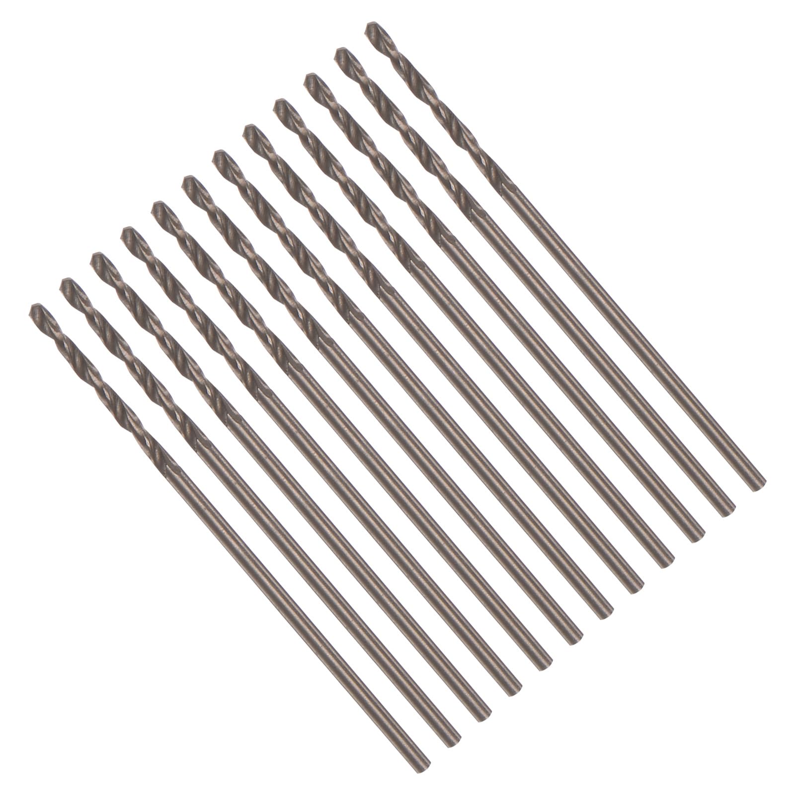 CoCud Cobalt Twist Drill Bits, 1.1mm Cutting Diameter 0.04" Shank, M35 High-Speed Steel Jobber Drill Bit Set (Applications: for Metal Wood Plastic), 12-Pieces