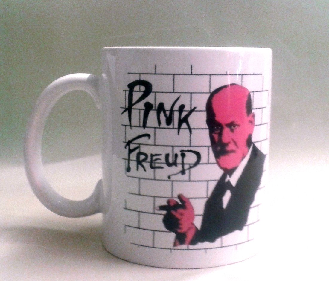 Top Banana Gifts Pink Freud - Funny Parody Glossy Ceramic Mug