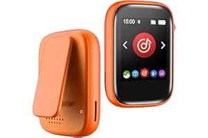 Colorcool Clip Jam MP3 Player with Bluetooth for Sports,Portable Music Player with Headset,Full-Touch Screen and HD Speaker,Support FM Radio Voice Record E-Book Video Playback Max 128GB Expand