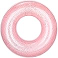 MoKo Swim Rings with Glitter, Inflatable Pool Float Swimming Pool Float Tube Round Shaped Swimming Tube Water Fun Beach Pool 