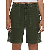 Flamingals High Waist Straight Leg Shorts for Women Cargo Summer Shorts Vintage Casual Bermuda Pants