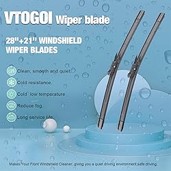 VTOGOI Wiper Blades With Rear Wiper Blades Set For