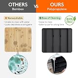 Lifewit Utensil Drawer Organiser Extendable Cutlery Tray Black Medium view 5