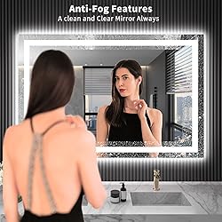 LOAAO 48X32 LED Bathroom Mirror with