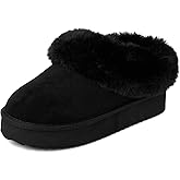 The Children's Place girls Girls Indoor/Outdoor Comfy Slip on Platform Shoes, Faux Fur Lined