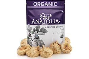BOYRAZ PURE ANATOLIA 100% Organic Turkish Sun Dried Figs by Pure Anatolia - Non GMO, No Sugar Added, Sulfur Free, Kosher, Halal - Healthy Whole Fruit Fiber Snacks - 5 oz Resealable Packs