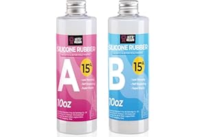 LET'S RESIN Silicone Mold Making Kit-Translucent Silicone Rubber Non-Toxic Liquid Mold Making Silicone-20.46oz Super Elastic Molding Silicone-Ideal for 3D Molds,Resin Molds,Silicone Molds-4H Fast Cure