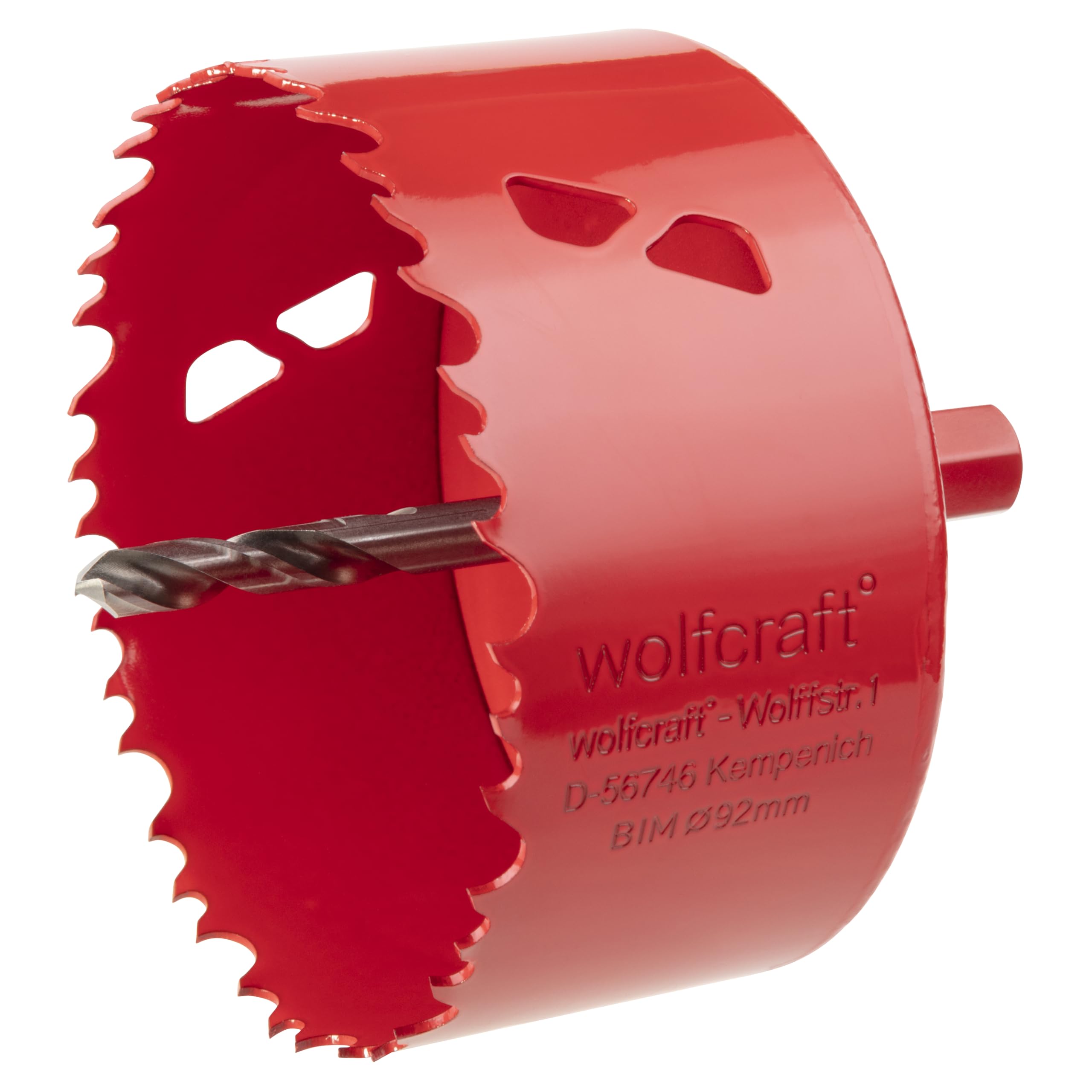 wolfcraft Bi-Metal Hole Saw, Ø 92 mm I 5492000 I For drywall materials, wood, plastics and metals, cutting depth 40 mm