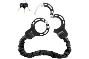 Meraviglie Stella Scooter Lock, Anti Theft Bike Locks High Security with Key, 35.43inch Heavy Duty E Bike Lock Chain, Securit