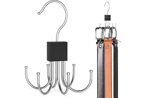 Belt Hanger, Belt Organizer for Closet 360° Rotatable Max 24 Belt Storage Space Saving Closet Organizers and Storage for Belt