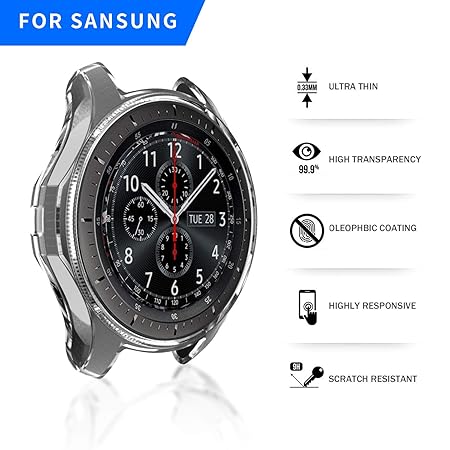 Cerike - Carcasa de TPU para Samsung Gear S3, a Prueba de Golpes y ...