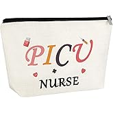 Gfhzdmf PICU Nurse Gifts Makeup Bag Appreciation Gifts for PICU Nurse Cosmetic Bag PICU Nurse Thank You Gifts PICU Nurse Nursing Student Graduation Gifts Nurses Week Gifts Travel Pouch